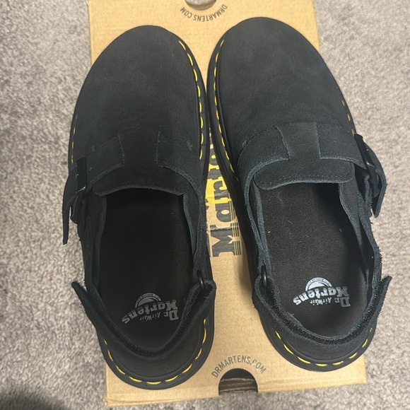 Dr. Martens JORGE II Black SUEDE SLINGBACK MULES MSRP$170 Wellmade & Versatile - Picture 15 of 15